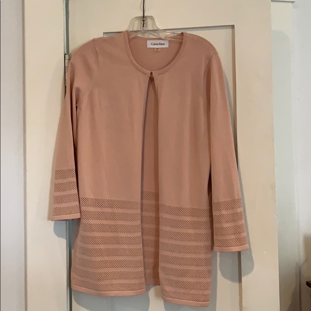 Calvin Klein peach cardigan